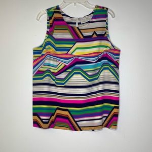 Amanda Uprichard  Stripe Silk Top Shirt Size Small